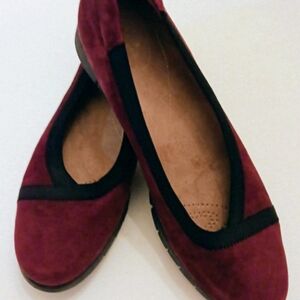 Clarks Burgundy and Black Flats